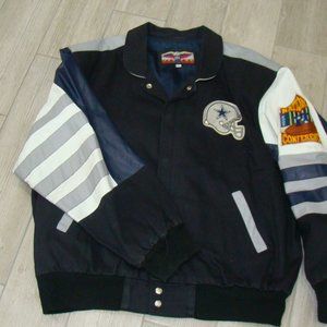 Vintage OFFICIAL Dallas Cowboys Color Block National Conference Varsity Jacket